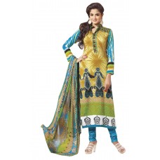Triveni Trendy Multi Colored Printed Cotton Salwar Kameez